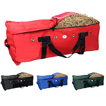 Majestic Ally 1200 D Nylon Fabric Large 44” x 20” x 16” and Extra Large 52" x 27" x21" Heavy-Duty Hay Bale Storage Bag (Red, Large) - color: Red, size: Large