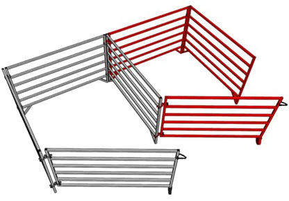 Aluminum 5 FT X 5 FT 6 Rail 40" Tall Sheep & Goat ADD-ON STALL KIT Panel Pen