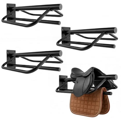 4Pcs Saddle Rack with Pad Bar,Detachable Saddle Stand for Horse Tack Storage