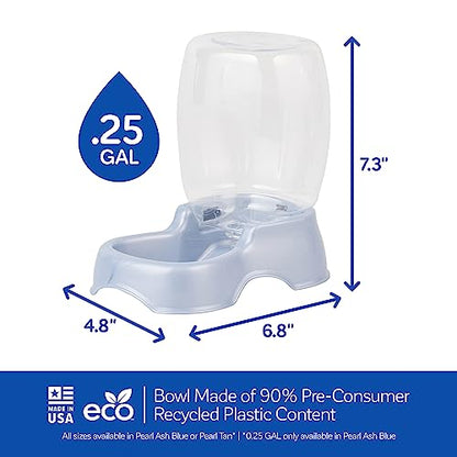 Petmate Pet Cafe Water Dispenser, XS, 0.25 GAL, Pearl Ash Blue, 7.3in - color: Pearl Ash Blue, size: 0.25 GAL