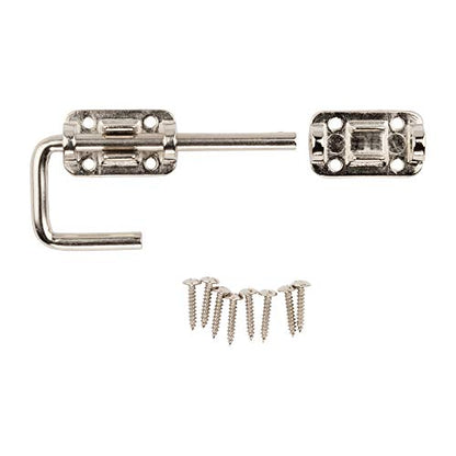 National Hardware Sliding Door Latch, 1-1/2", Heavy Duty Steel, Nickel