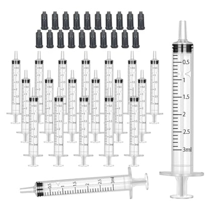 50pcs 3ml Syringes with Caps - size: 3ml-50pcs