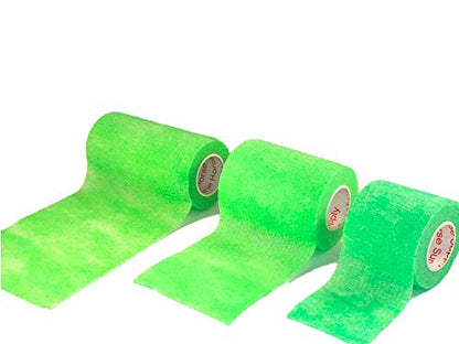 2 Inch Self Adhesive Bandage Wrap & Athletic Tape - 24Pk, Neon Green - color: Neon Green, size: 24 Rolls