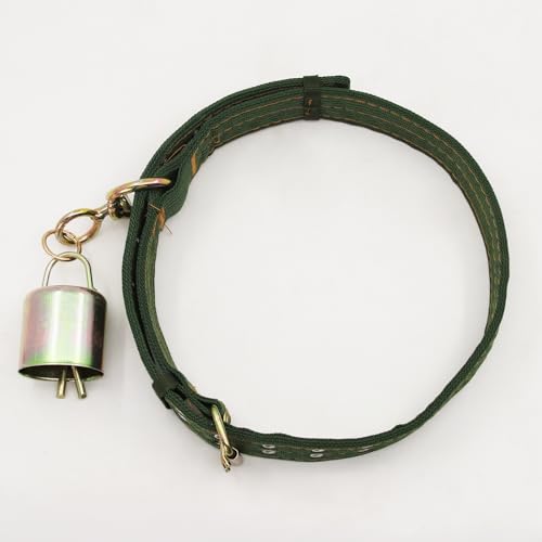 51.2 Inch Heavy Duty Adjustable Cow Collar with Anti-Lost Cow Bell - size: 51.2 Inch