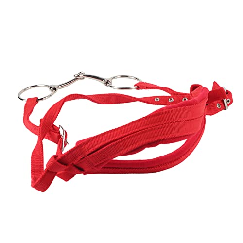 JTLB Horse Bridle English Bridle Horse Bridle Rein Harness Headstalls with Soft Cushion Red
