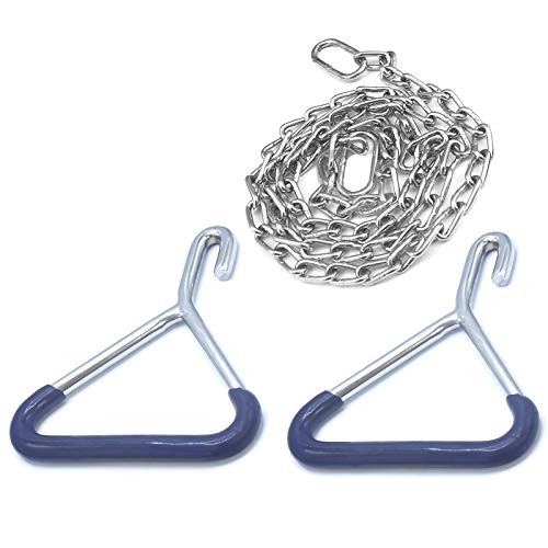 Durable Cow OB Apparatus (2 OB Handle & 60 Inch Chain), Goat Forceps, Cattle Delivery Instruments for Dairy Farm