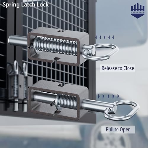 5-1/8'' Heavy Duty Trailer Gate Latch, Weld-On Spring Latch for Tracks 2pcs - size: 5-1/8''