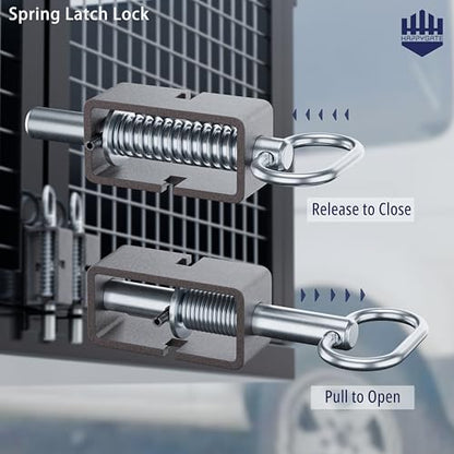 5-1/8'' Heavy Duty Trailer Gate Latch, Weld-On Spring Latch for Tracks 2pcs - size: 5-1/8''