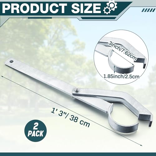 LEIFIDE 2 Pcs 1' 3" Chain Link Fabric Fence Stretcher Tool Galvanized Chain Link Fence Wire Stretcher Bar Manual Fabric Tool for Barbwire Wire Mesh Repair Tighten