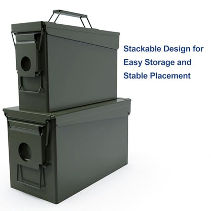 HARDROCK Metal Ammo Can, Ammo Box - color: Blackish green, size: 30cal *6
