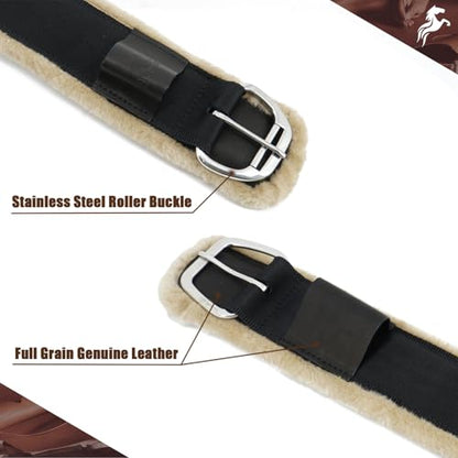 Jeereal Fleece Western Cinch,Breathable Horse Cinch Girth for Western Saddle - size: 32 Inch, style: Straight