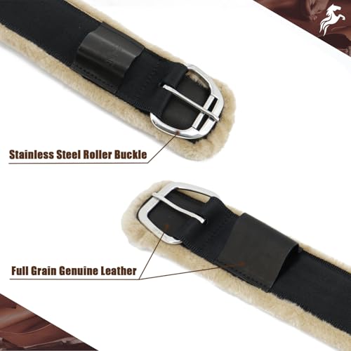 Jeereal Fleece Western Cinch,Breathable Horse Cinch Girth for Western Saddle - size: 32 Inch, style: Straight