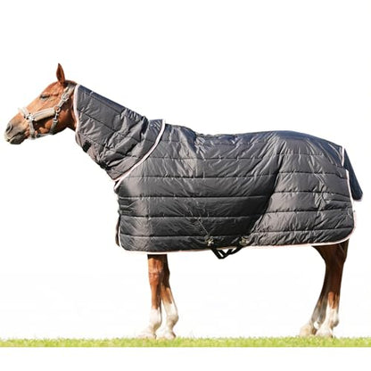 Equoray Horse Rug Fly Sheet Waterproof Rainproof Mosquito Repellent Warm Breathable Turnout Blanket for Horses Winter Use - Sizes, Black