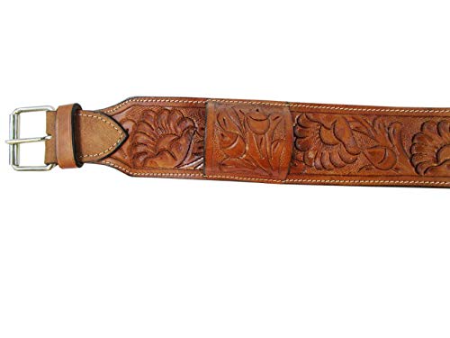 Floral Tooled Heavy Leather Back Rear Cinch Flank Billet Western Horse Girth Trail TACK