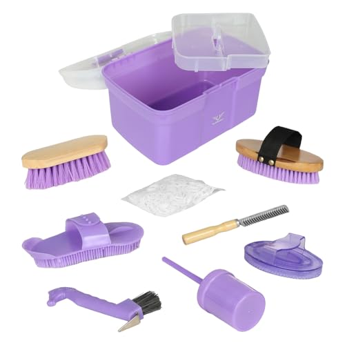 TuffRider Ultimate Groom Box Kit 8 Pieces-Purple - color: Purple