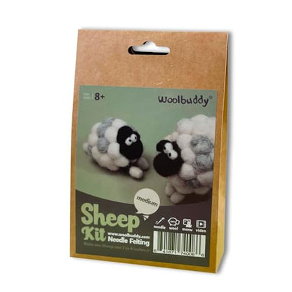 Woolbuddy Needle Felting Starter Kit (Sheep) for Adults with Tool & Guide - color: Sheep