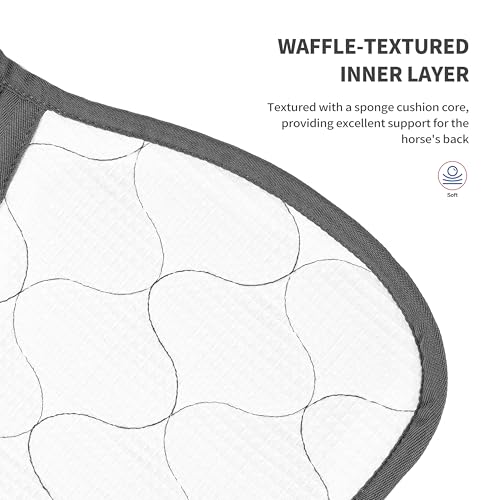 Harrison Howard Mesh Riding Half Pad for English Saddle Comfortable Cushioning Reduce Pressure on Horse’s Back - color: Grey