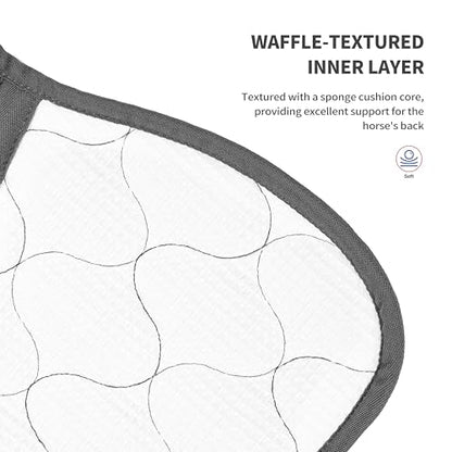 Harrison Howard Mesh Riding Half Pad for English Saddle Comfortable Cushioning Reduce Pressure on Horse’s Back - color: Grey