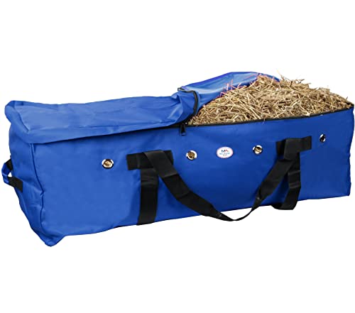 Majestic Ally 1200 D Nylon Fabric Large 44” x 20” x 16” and Extra Large 52" x 27" x21" Heavy-Duty Hay Bale Storage Bag (Royal Blue, X-Large) - color: Royal Blue, size: Extra Large