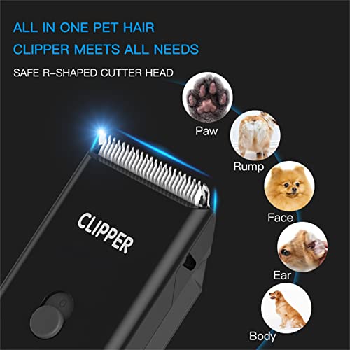 Home Professional Dog Grooming Kit Clipper Low Noise USB Rechargeable for Dog Cat - color: Ap005-black