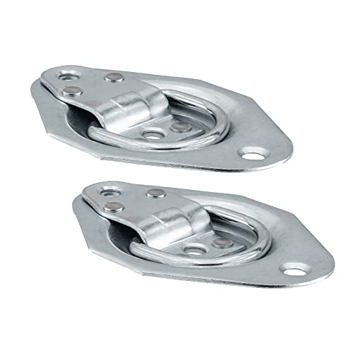 RecPro RV D-Ring Tie Down Anchors, 2,500 lb, 2-Pack - color: 2,500 lb capacity, size: 2 Pack