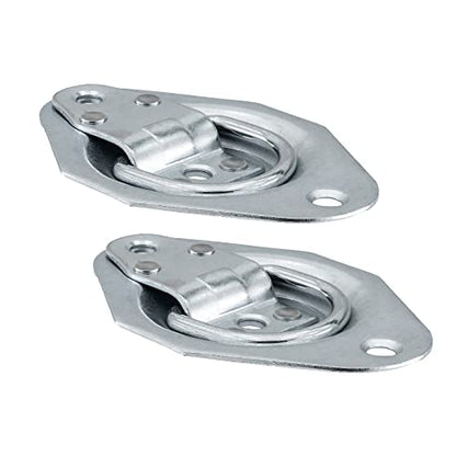 RecPro RV D-Ring Tie Down Anchors, 2,500 lb, 2-Pack - color: 2,500 lb capacity, size: 2 Pack
