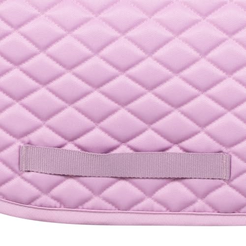 TuffRider Basic Pony Saddle Pad – Diamond Quilted, Flannel Lined, Breathable Schooling Pad for Horses - color: Lilac