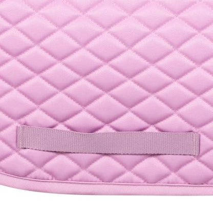 TuffRider Basic Pony Saddle Pad – Diamond Quilted, Flannel Lined, Breathable Schooling Pad for Horses - color: Lilac