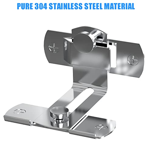 L'aimefois 90 Degree Flip Barn Door Lock, Protect Privacy, Silver - color: 2 silver