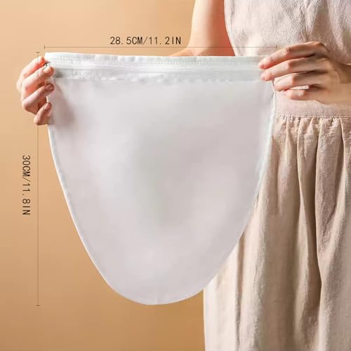 FATCAT Fine Mesh Cheese Cloth, Fine Mesh Strainer Bags, Nut Milk Bag, Cheesecloth for Straining (M-Size*5/ Excluding Bracket) - color: Strainer Bag*5, size: M