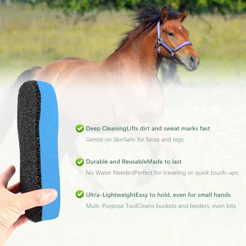 Horse Groomer Shower Sponge Grooming Tool for Cleaning and Massage,Reusable Versatility Brush Scrubber for Body Hair,1 Pack
