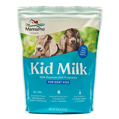 Manna Pro Goat Kid Milk Replacer with Opti-Gut, 4 lb Bag - size: 4 Pound (Pack of 1)