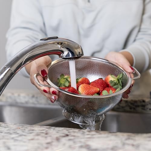 Fox Run Stainless Steel Colander, Small 1 Quart Pasta Strainer With Handles - size: 1 Quart