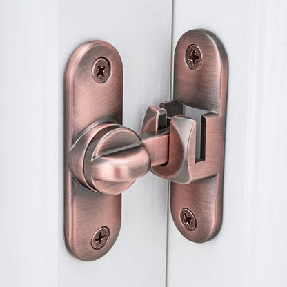 Red Bronze 90/180 Degree Barn Door Latches,Flip Gate Lock - color: Red Bronze