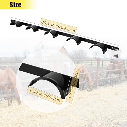 2Pcs Wall Mounted 5 Spot Bridle Rack - Rounded Tack Rack for Hanging Horse Bridles, Halters, Reins