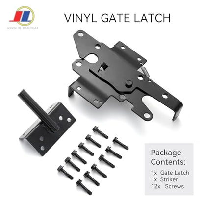 Self-Locking Gate Latch, Gravity Fence Latch, 1 Pack - size: Vinyl Fence