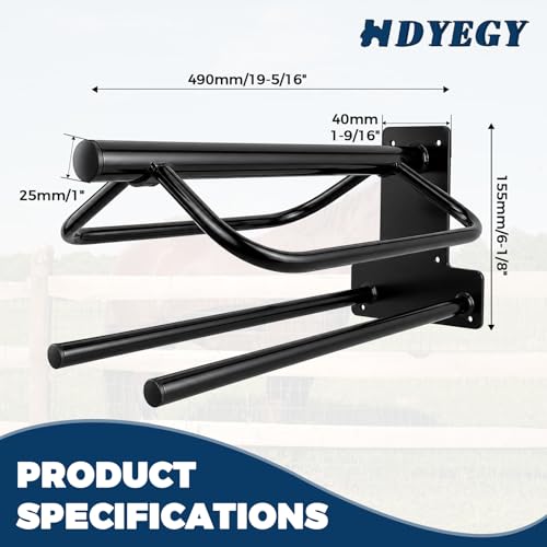 4 Pack Saddle Rack with Double Pad Bar Heavy Duty Wall Mounted Saddle Rack Detachable Saddle Stand for English & Western Saddles