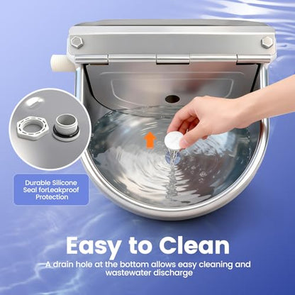Automatic Dog Water Bowl Dispenser Outdoor, Wall Mountable