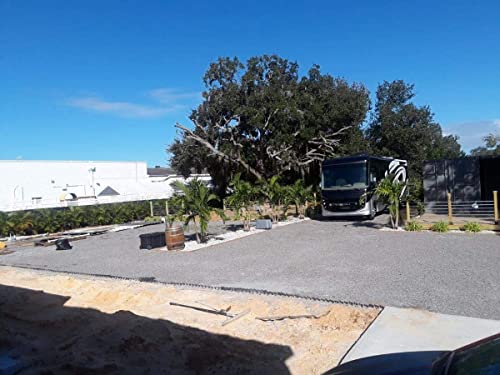 Standartpark Vodaland Permeable Pavers - EasyPave Grass & Gravel Driveway Grid - Load Class A-D, 100% Recycled Plastic Pavers, 2" Depth, 825 Sq Ft/ 320 Units, Black - size: 825 SQ FT