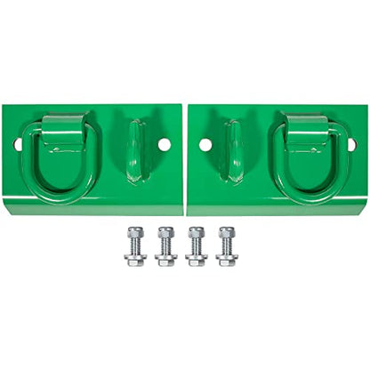 E-cowlboy Tractor Bucket Hook Grab Hooks Fits for JD Compact Tractor 1025R 2032R 3320 2520 Tractor Bucket Hooks D Rings Bolt on Heavy Duty, Compatible with sub Compact & Compact Tractor Buckets