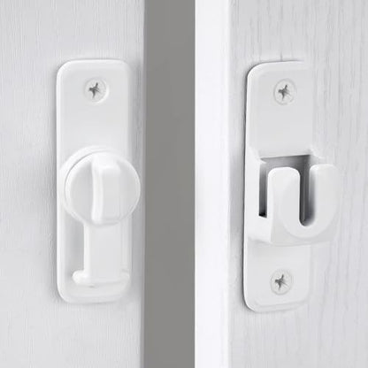 White 90/180 Degree Flip Latch,Zinc Alloy Barn Door Latch - color: White
