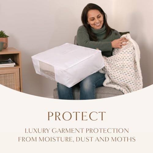 Hayden Hill Luxury Organic Cotton Sweater and Blanket Storage Bag 20 Inch