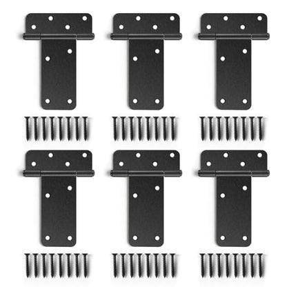 6 inch Gate Hinges,280 Lbs Capacity, 4 Pack Matte Black Heavy Duty Hinges - size: 6“-6 pcs-Matte Black