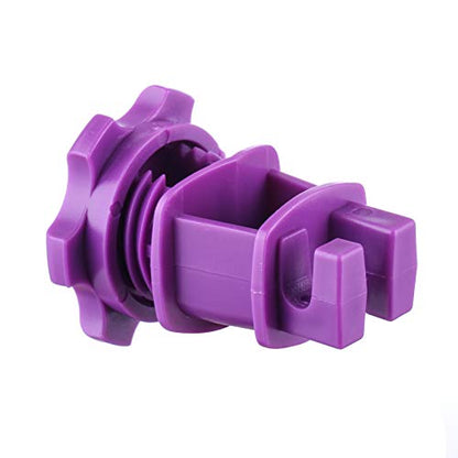 25-Pack Screw-Tight Electric Fence Round Post Insulator, Purple - color: Purple