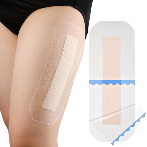 Silicone Knee Incision Bandages with Gentle Adhesive Wound Waterproof Dressing Absorbent Hip Water Barrier Shower Protector for Post Surgical Site Large Cuts Abrasions 4 x 10 Inch Pack of 5 - size: Waterproof 4"x10", style: Silicone(Pack of 5)