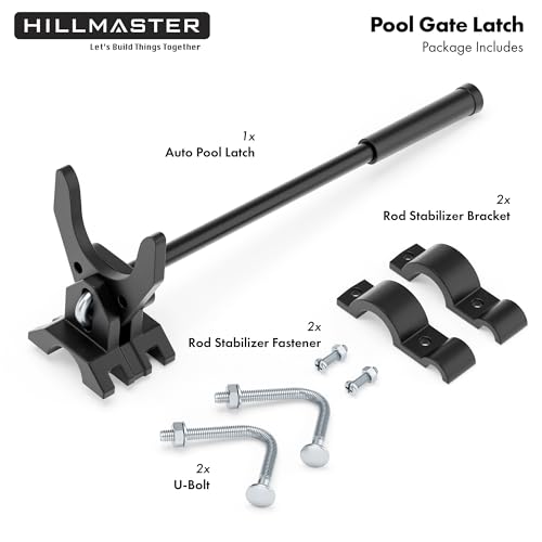 Auto Pool Gate Latch,Chain Link Child Safety Pool Latch for Chain Link 1-3/8" Gate Frames and 2-3/8" Gate Posts,Push Style Pool Latch for Outdoor Fence Self-Latching Pool Latch with Spring Closer - size: 1-3/8"x2-3/8"