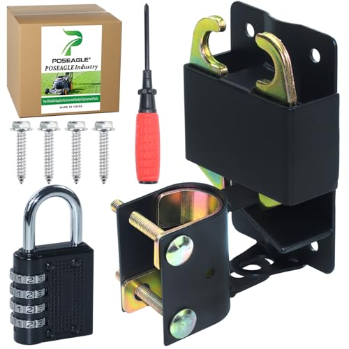 [Upgraded] 5 inch Black S16100700 Two Way Lockable Gate Latch - size: A6 1xLockable Gate Latch