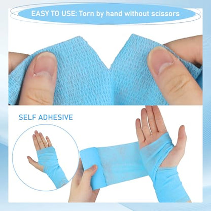 45 Pack Self Adhesive Bandage Wrap, 4" x 5 Yards Cohesive Bandage