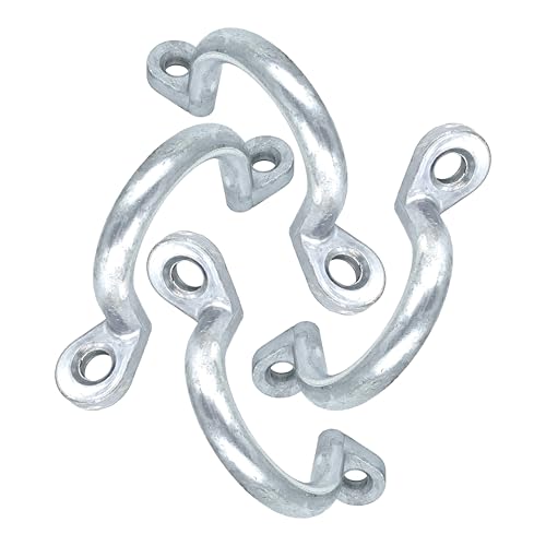 2in Bolt-On Trailer Tie Loop Ring Replacement 4Pcs | Aluminum Tie Down Ring, 2in ID, Bolt-On Lashing Rope Loop, for Horse Trailer, 4Pcs