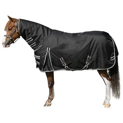 STORM SHIELD Classic II Horse Turnout Blanket | Attached Neck European Surcingle Design | Horse Blankets for Winter Waterproof | Winter Horse Blanket - size: Horse Size 52, style: Sheet (no insulation)